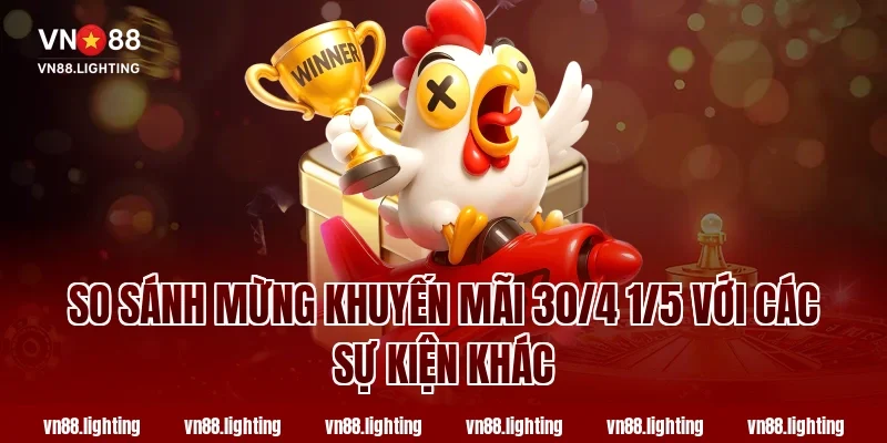 So sánh Mừng khuyến mãi 30/4 1/5 với các sự kiện khác